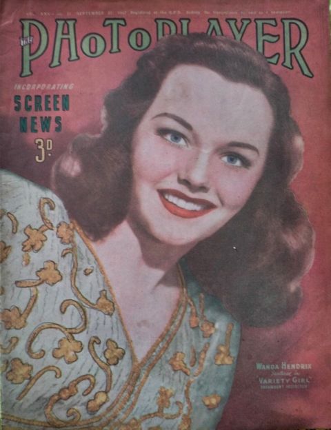 PHOTOPLAYER | THE magazine side cover  Vol 25 No  21 27 September 1947