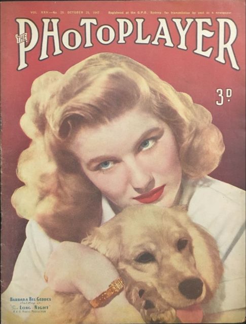 PHOTOPLAYER | THE magazine side cover  Vol 25 No 25 25 October 1947