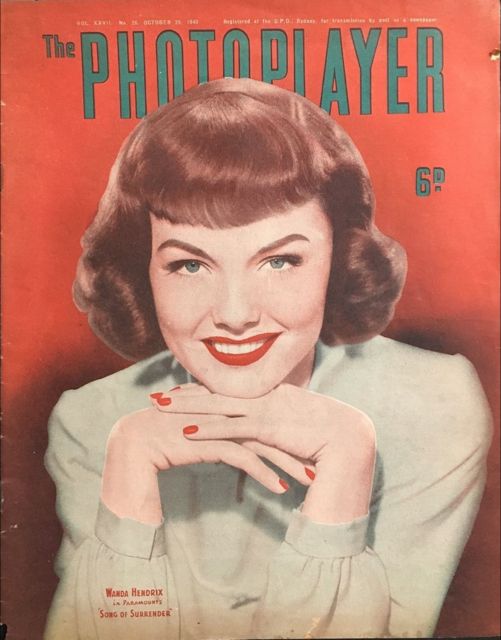 PHOTOPLAYER | THE magazine side cover  Vol 27 No 26 29 October 1949