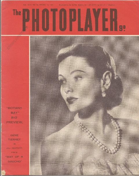 PHOTOPLAYER | THE magazine side cover  Vol 30 No 46 14 March 1953