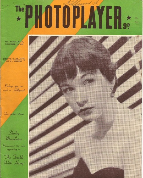 PHOTOPLAYER | THE magazine side cover  Vol 34 No  29 10 November 1956