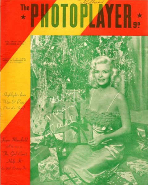 PHOTOPLAYER | THE magazine side cover  Vol 34 No  35 22 December 1956