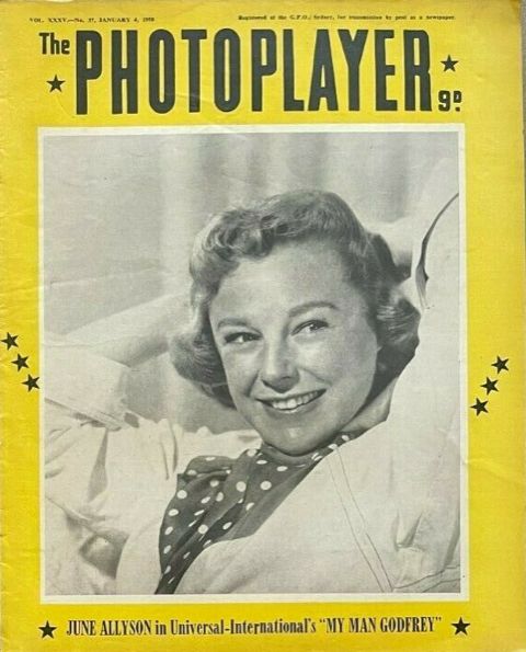 PHOTOPLAYER | THE magazine side cover  Vol 35 No  37 4 January 1958