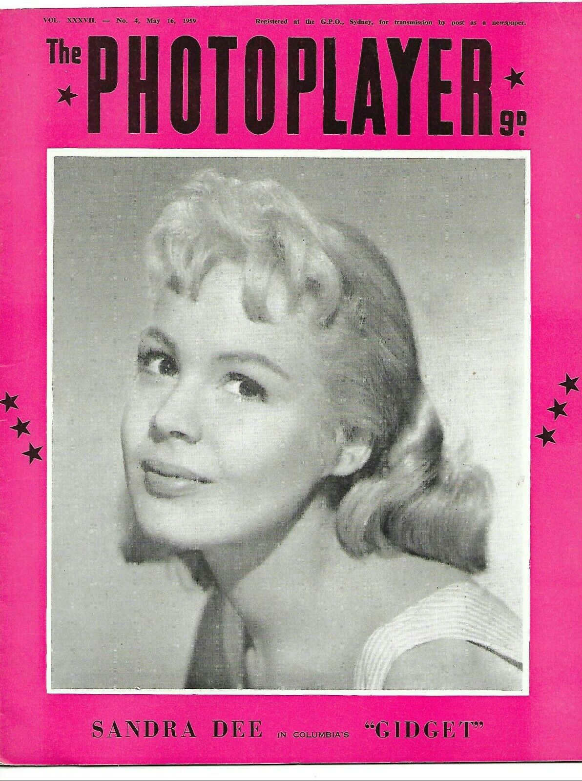 PHOTOPLAYER | THE magazine side cover  Vol 37 No  4 16 May 1959