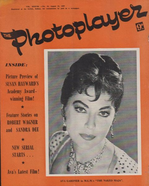 PHOTOPLAYER | THE magazine side cover  Vol 37 No  18 22 August 1959