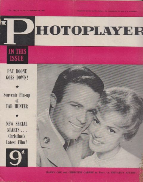 PHOTOPLAYER | THE magazine side cover  Vol 37 No  22 19 September 1959