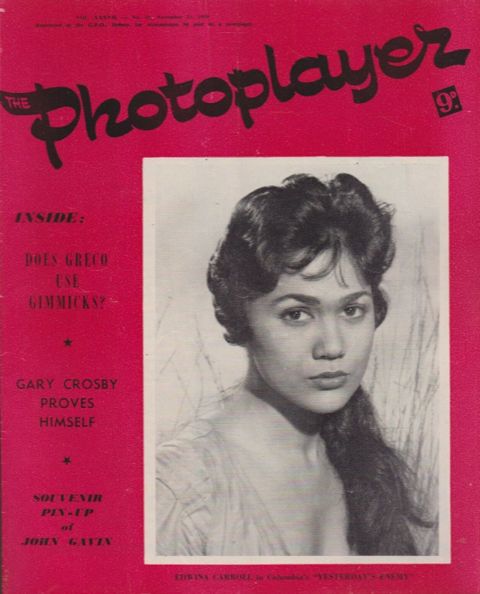 PHOTOPLAYER | THE magazine side cover  Vol 37 No  31 21 November 1959