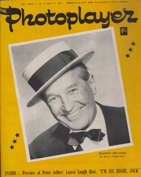 PHOTOPLAYER | THE magazine side cover  Vol 37 No  47 12 March 1960