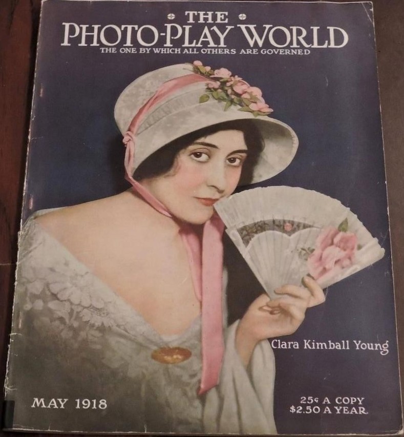 PHOTO-PLAY WORLD magazine side cover  May 1918