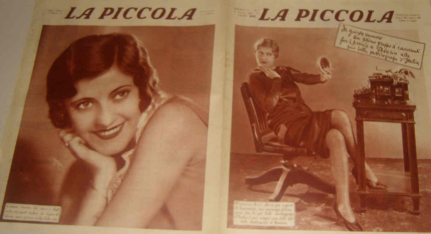 PICCOLA magazine side cover Issue 4 22 January 1929
