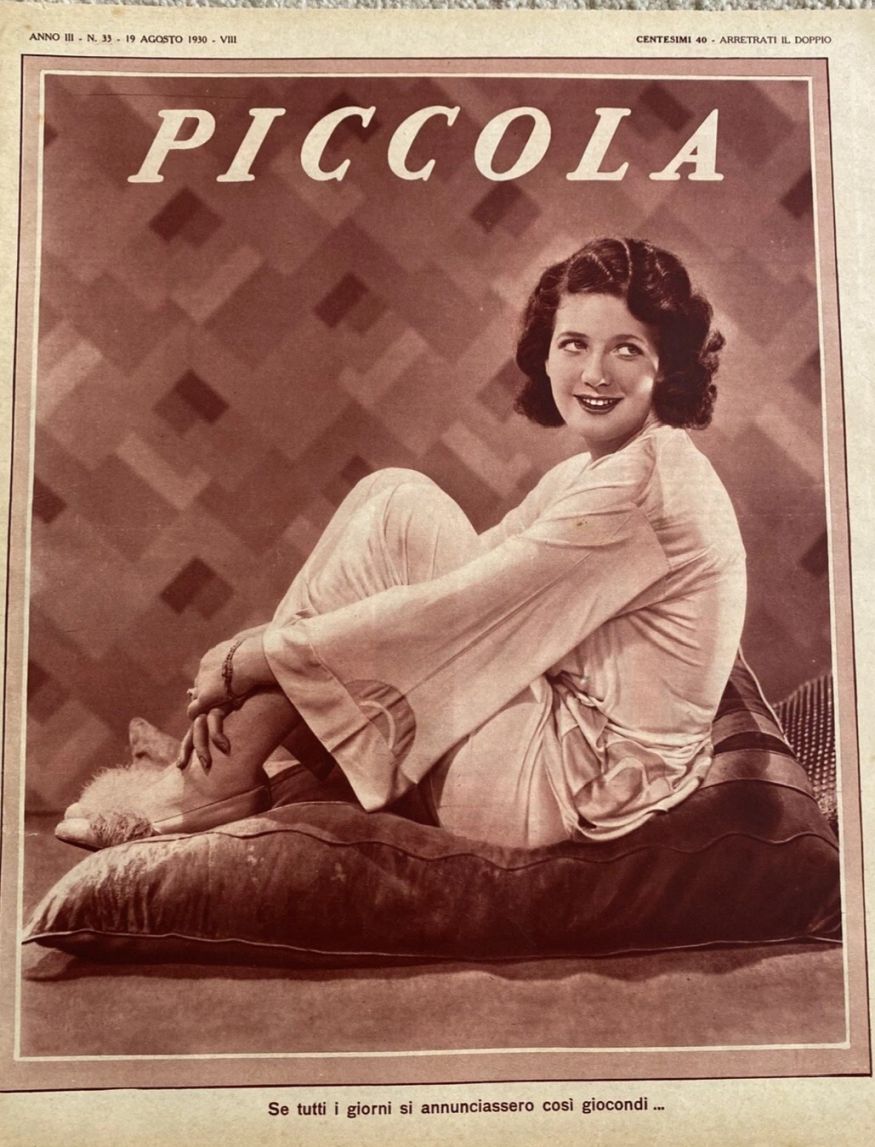 PICCOLA magazine side cover Issue 35 19 August 1930