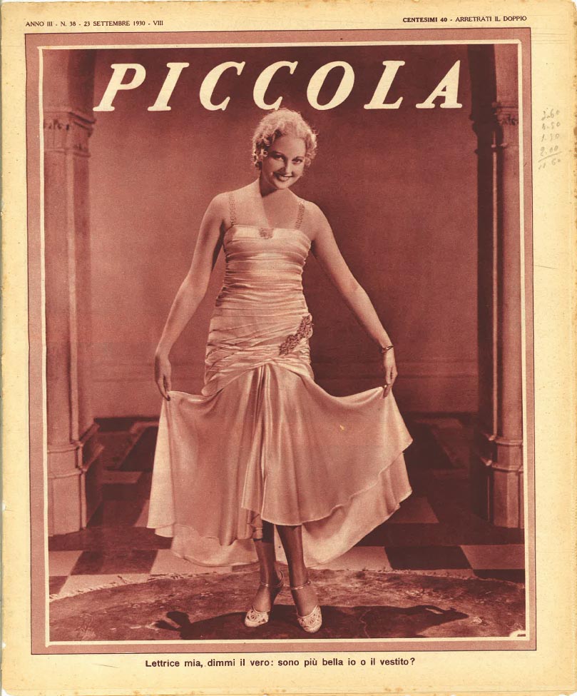 PICCOLA magazine side cover Issue 38 23 September 1930