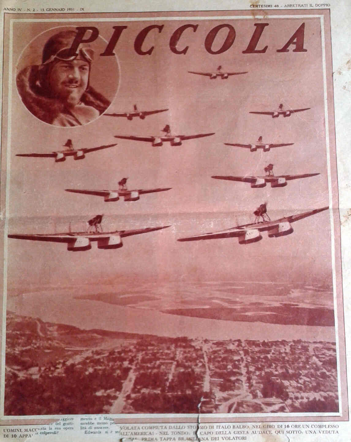 PICCOLA magazine side cover Issue 2 13 January 1931