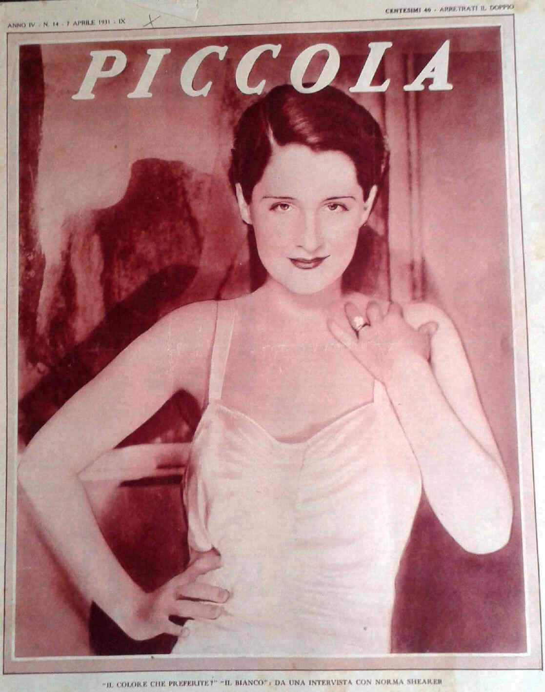 PICCOLA magazine side cover Issue 14 7 April 1931
