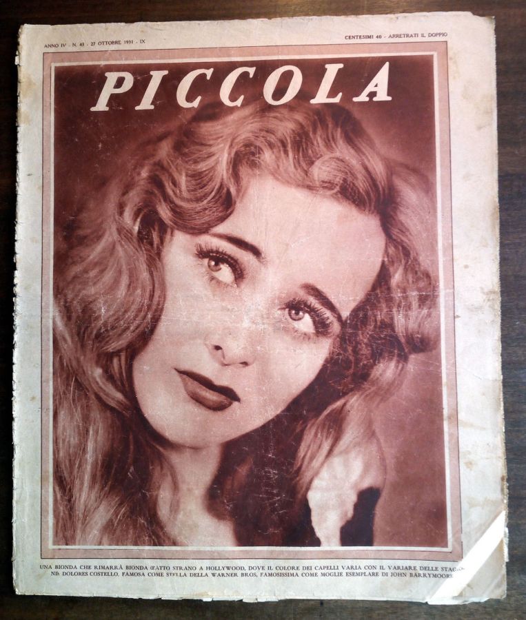 PICCOLA magazine side cover Issue 43 27 October 1931