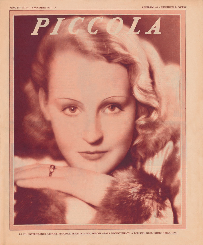 PICCOLA magazine side cover Issue 45 10 November 1931