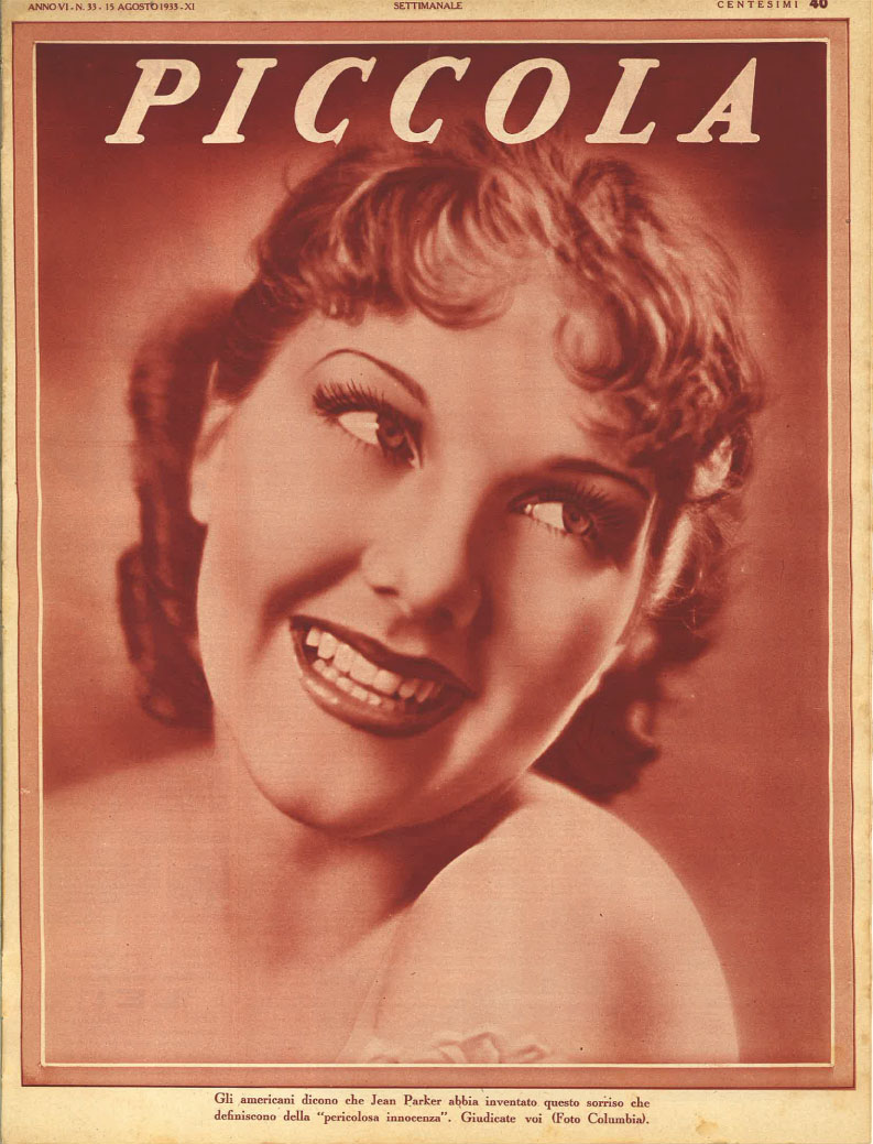 PICCOLA magazine side cover Issue 33 15 August 1933