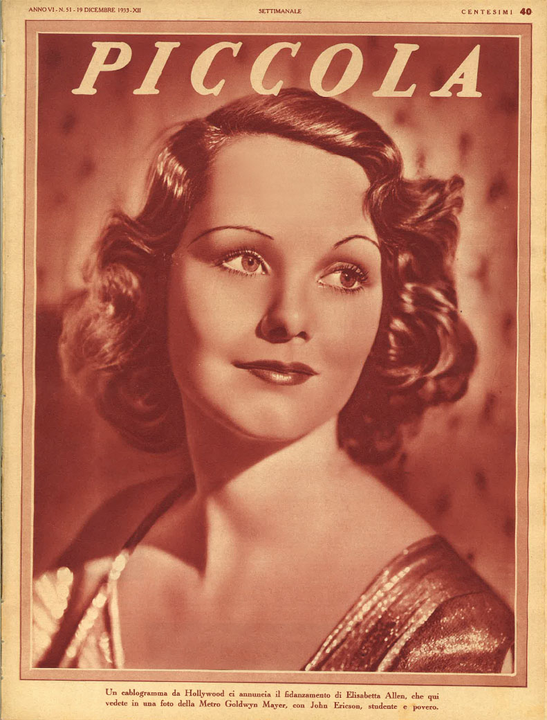 PICCOLA magazine side cover Issue 51 19 December 1933