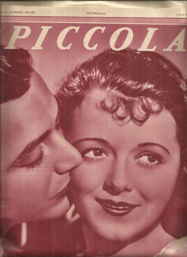 PICCOLA magazine side cover Issue 12 20 March 1934