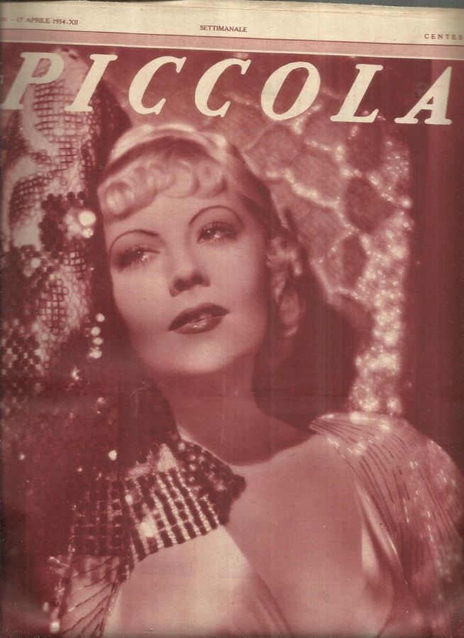 PICCOLA magazine side cover Issue 16 17 April 1934