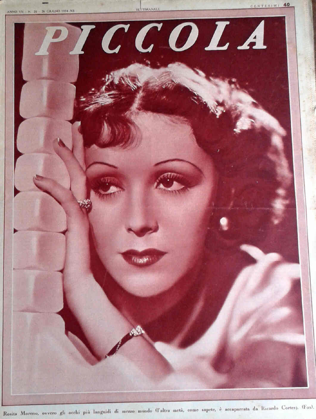 PICCOLA magazine side cover Issue 26 26 June 1934
