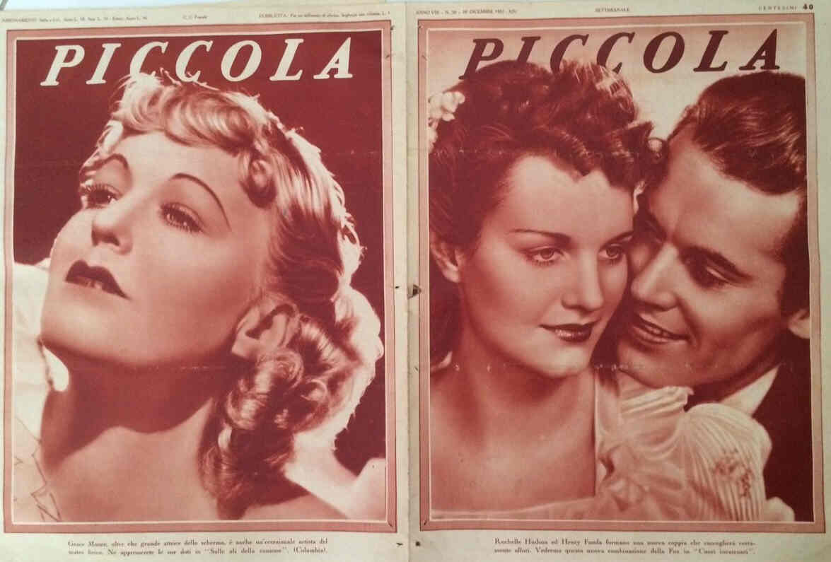 PICCOLA magazine side cover Issue 50 10 December 1935
