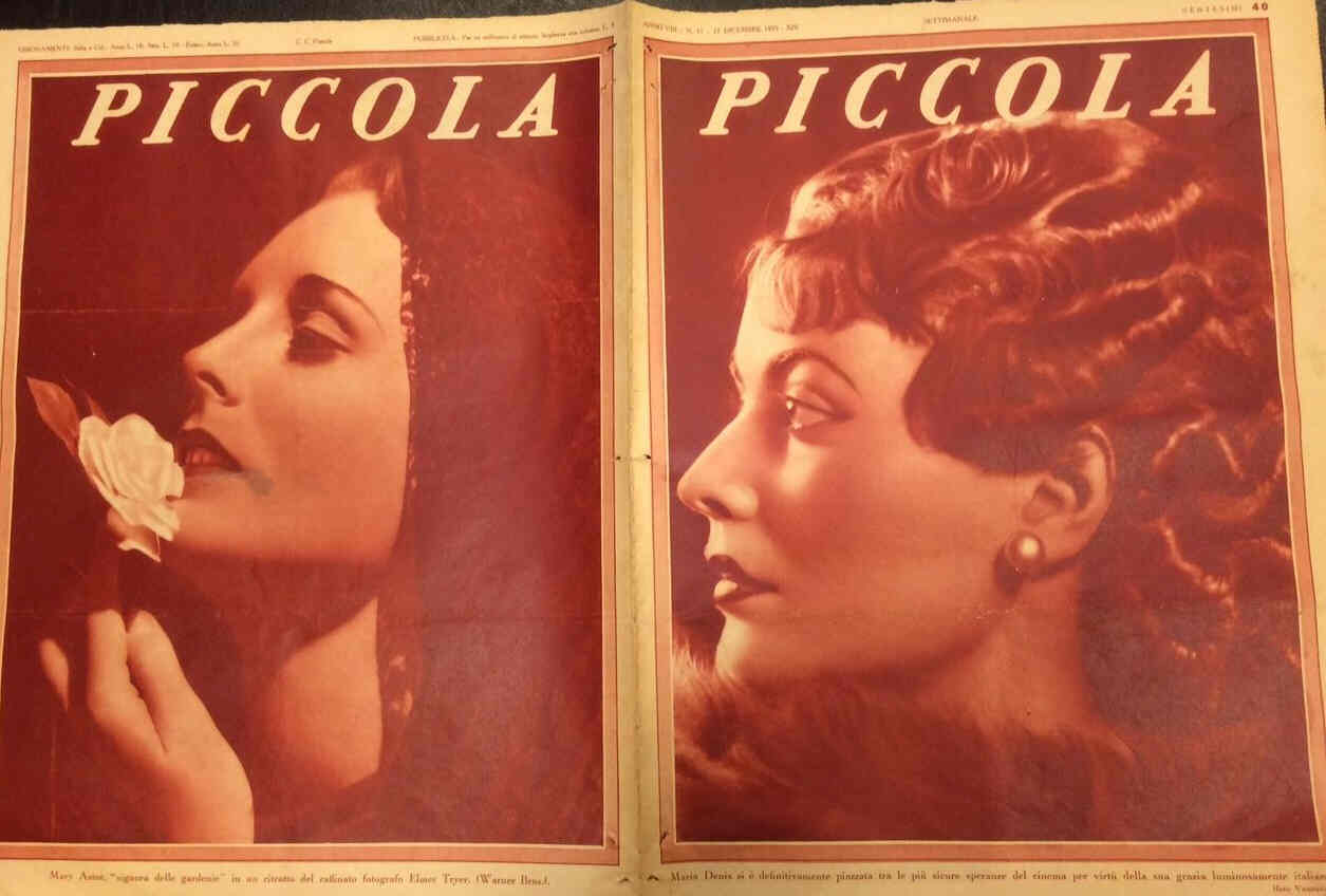 PICCOLA magazine side cover Issue 51 17 December 1935