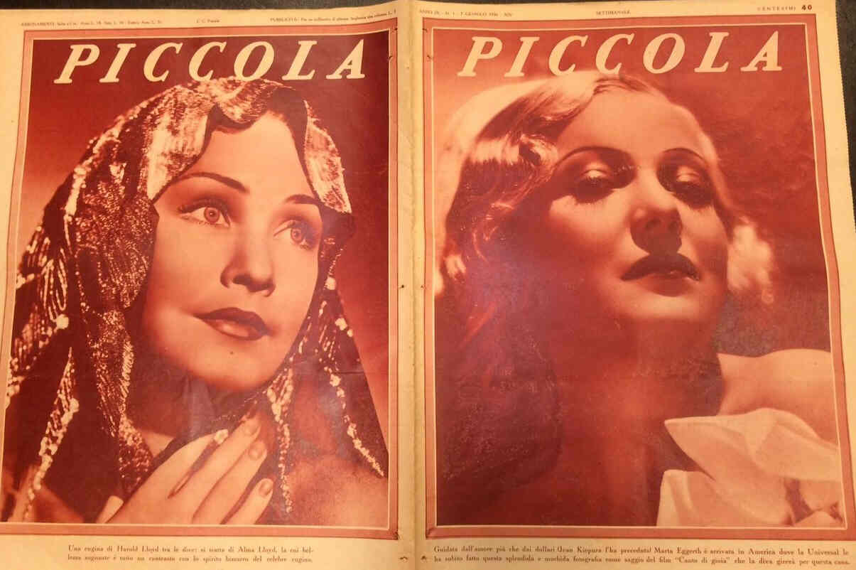 PICCOLA magazine side cover Issue 1 7 January 1936
