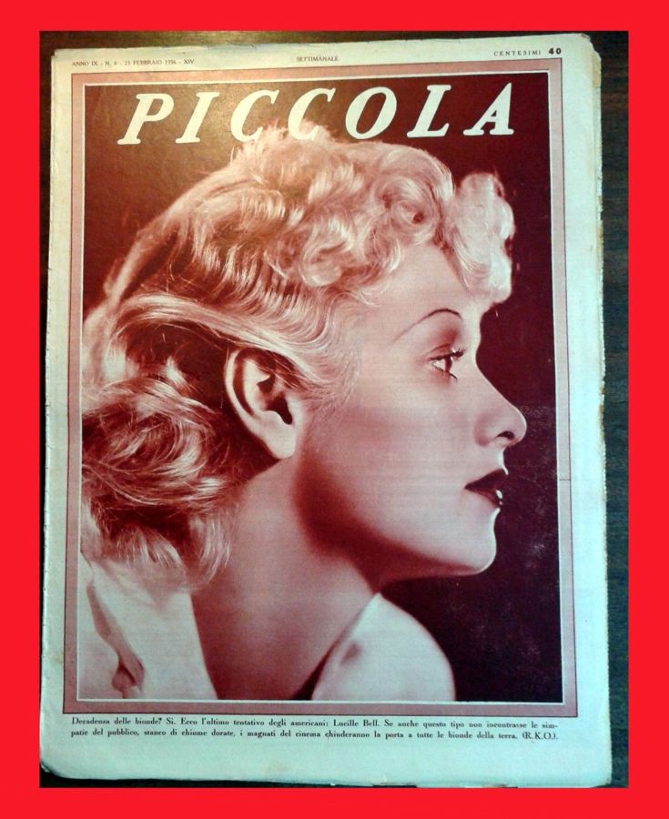 PICCOLA magazine side cover Issue 8 25 February 1936