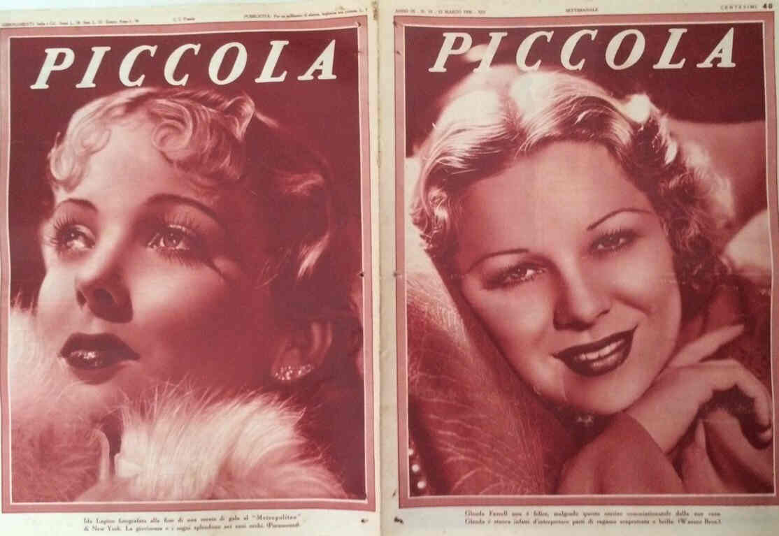 PICCOLA magazine side cover Issue 10 10 March 1936