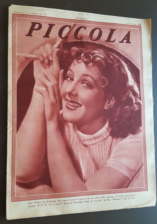PICCOLA magazine side cover Issue 15 14 April 1936
