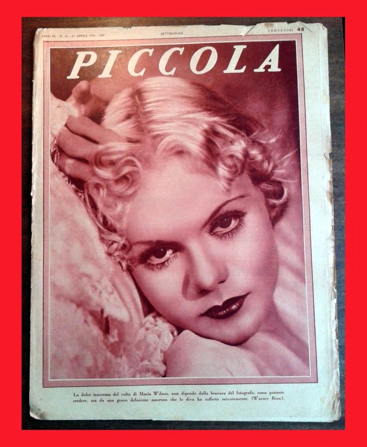 PICCOLA magazine side cover Issue 16 21 April 1936