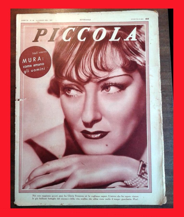 PICCOLA magazine side cover Issue 28 14 July 1936