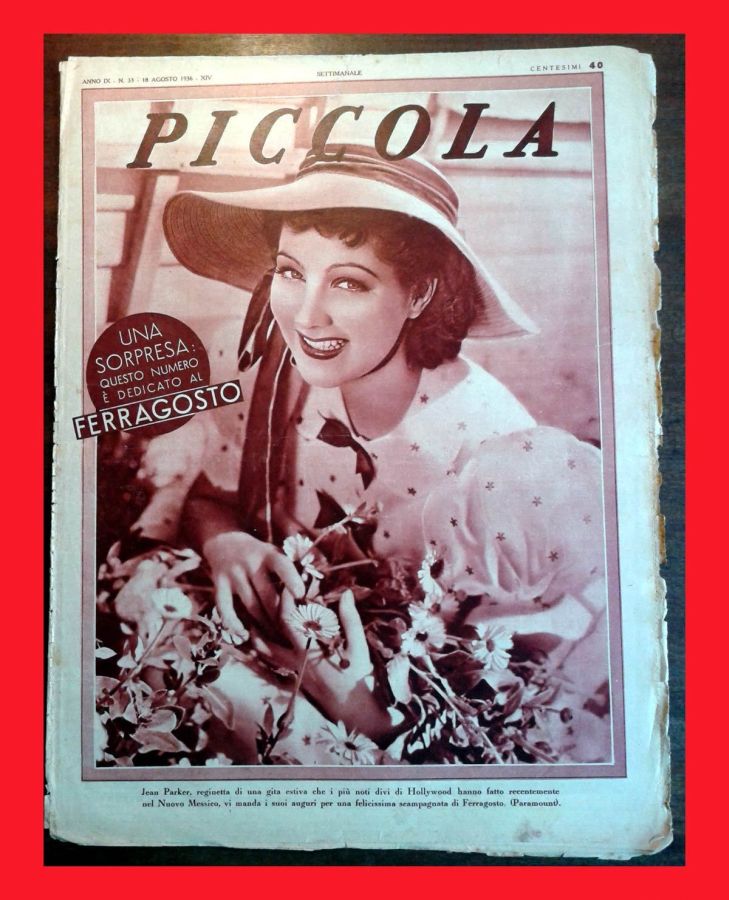 PICCOLA magazine side cover Issue 33 18 August 1936