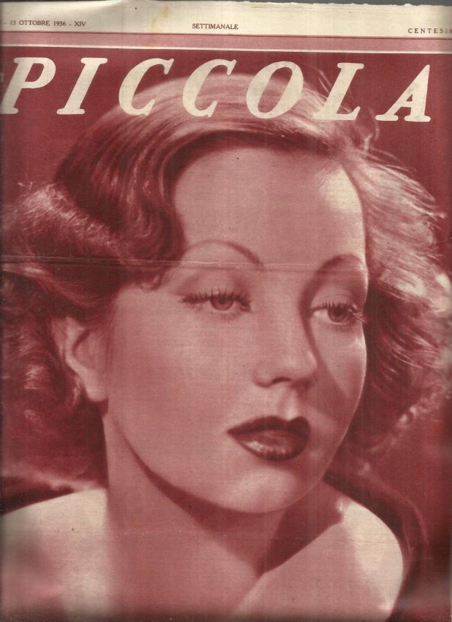 PICCOLA magazine side cover Issue 41 13 October 1936