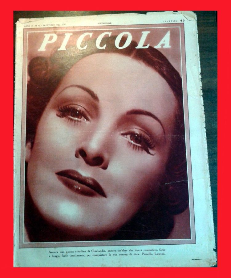 PICCOLA magazine side cover Issue 42 20 October 1936