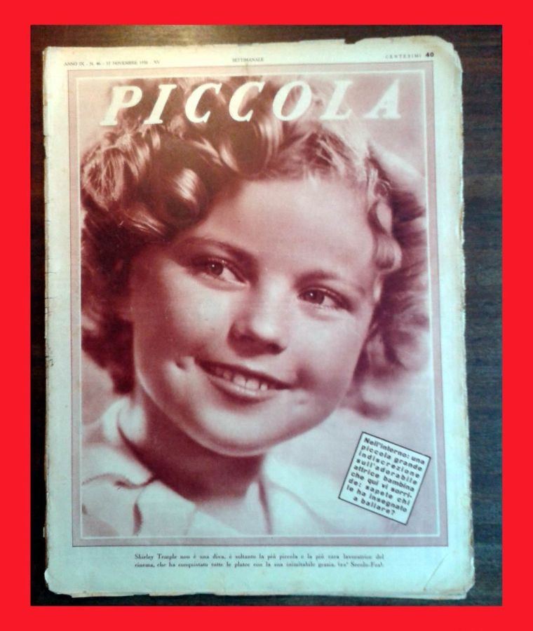 PICCOLA magazine side cover Issue 46 17 November 1936