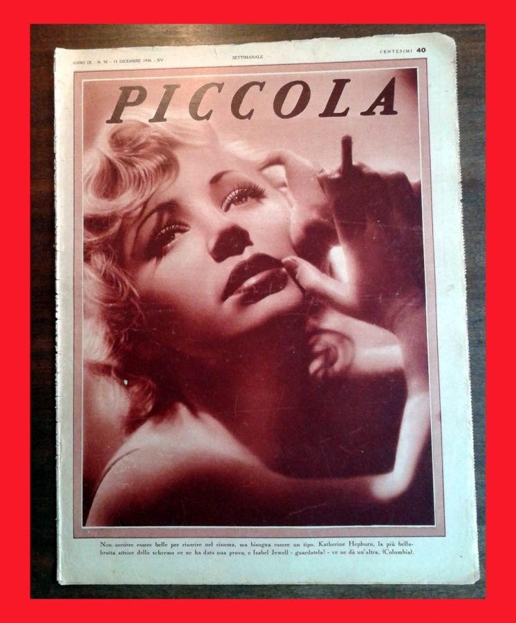 PICCOLA magazine side cover Issue 50 15 December 1936