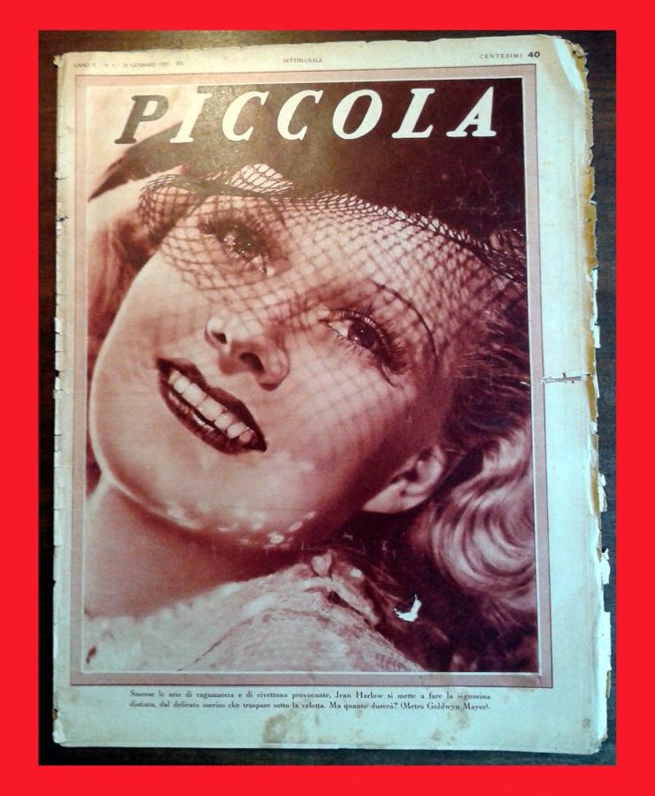 PICCOLA magazine side cover Issue 4 26 January 1937