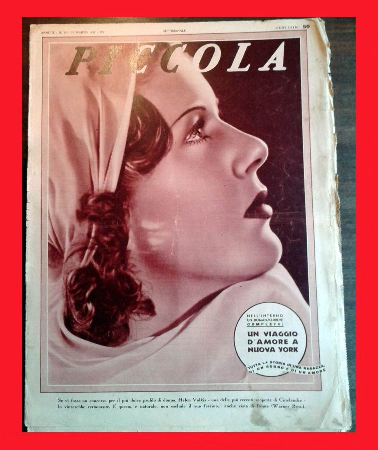 PICCOLA magazine side cover Issue 13 30 March 1937