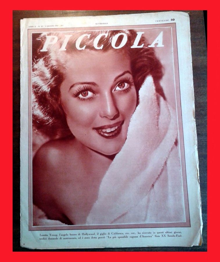 PICCOLA magazine side cover Issue 22 1 June 1937