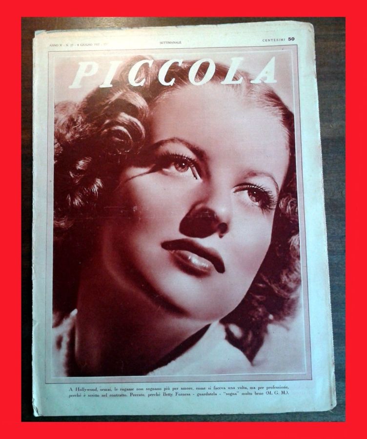 PICCOLA magazine side cover Issue 23 8 June 1937