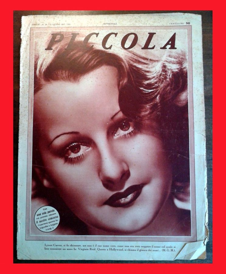PICCOLA magazine side cover Issue 24 15 June 1937