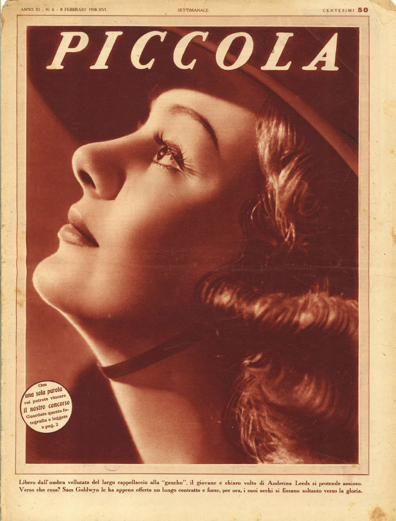 PICCOLA magazine side cover Issue 6 8 February 1938