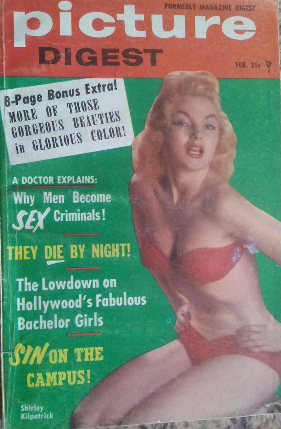 PICTURE DIGEST magazine side cover February 1957