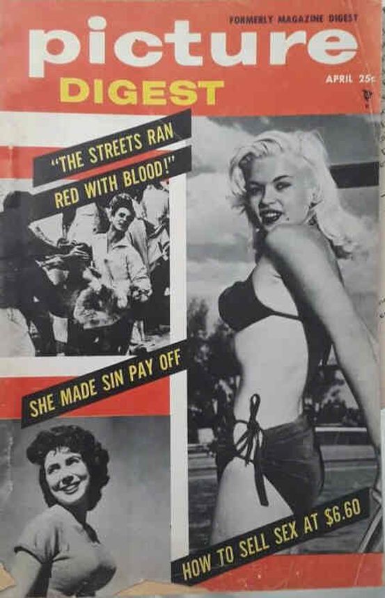 PICTURE DIGEST magazine side cover  April 1956