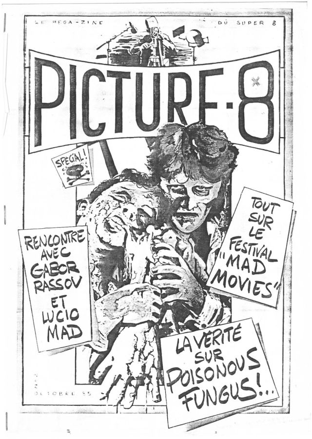 PICTURE EIGHT magazine side cover Issue 1  October 1985