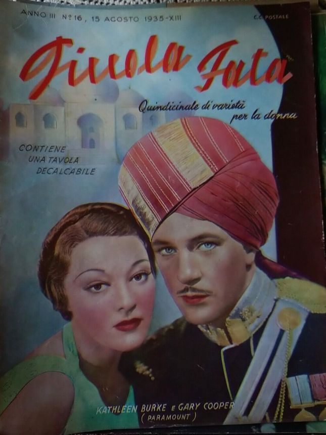 PICCOLA FATA magazine side cover Issue 16 15 August 1935