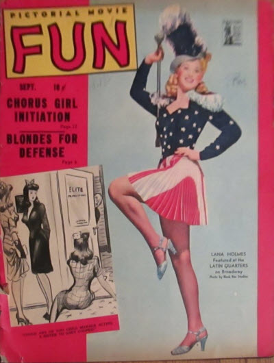 PICTORIAL MOVIE FUN magazine side cover  Vol 2 # 7 September 1942