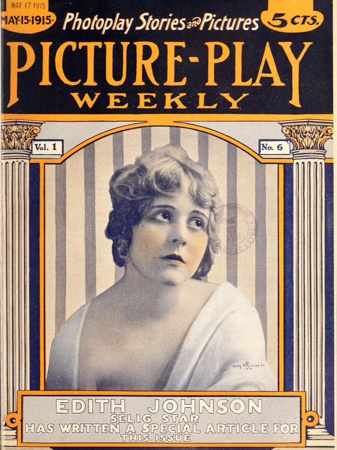 PICTURE-PLAY WEEKLY magazine side cover Issue 6 15 May 1915